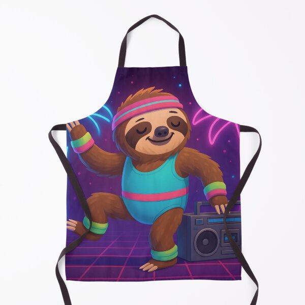 Item preview, Retro Sloth Vibes with Neon Palms designed and sold by SassyArtistry.