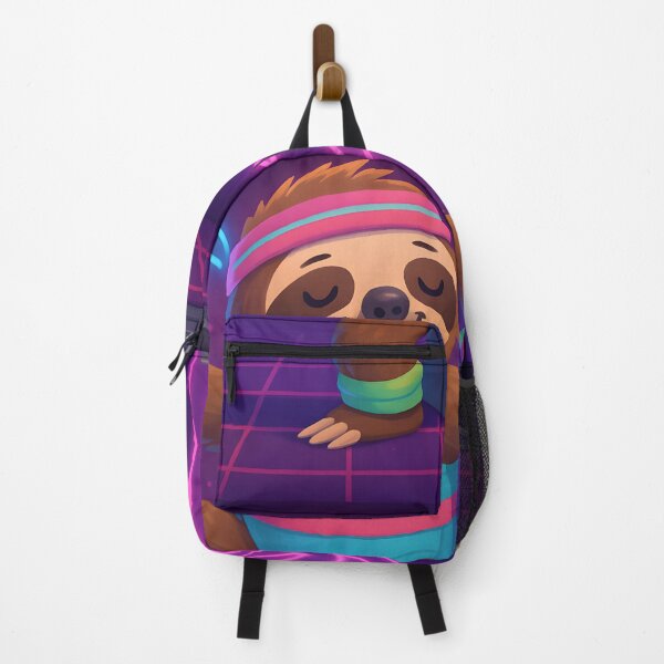 Item preview, Retro Sloth Vibes with Neon Palms designed and sold by SassyArtistry.