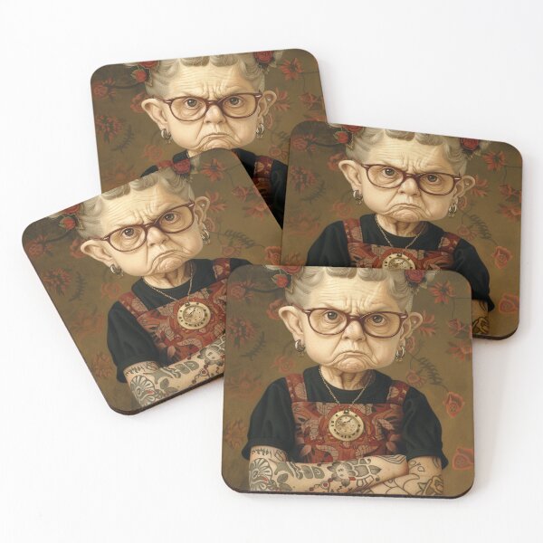 Item preview, Tattooed Granny Don't Give a Damn designed and sold by FemmeRebellion.