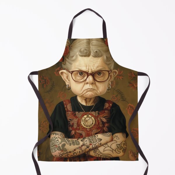 Item preview, Tattooed Granny Don't Give a Damn designed and sold by FemmeRebellion.