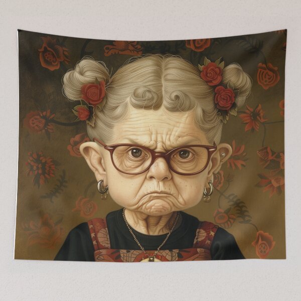 Item preview, Tattooed Granny Don't Give a Damn designed and sold by FemmeRebellion.