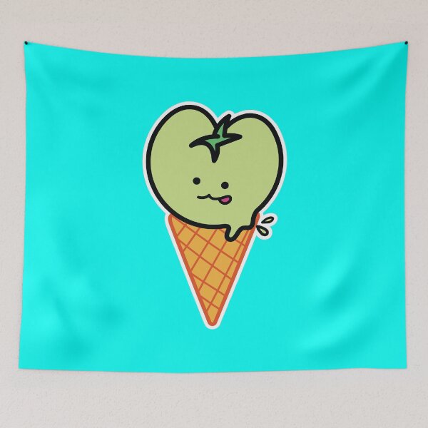 Item preview, Kawaii Green Tomato Mascot No. 4 designed and sold by hyehye33.