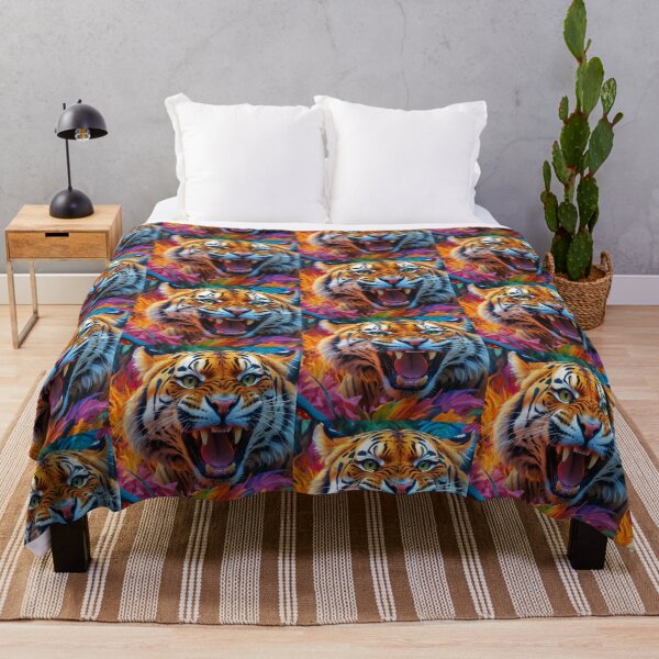Item preview, Colorful Tiger Abstract Paint designed and sold by Sam-DesignMart.