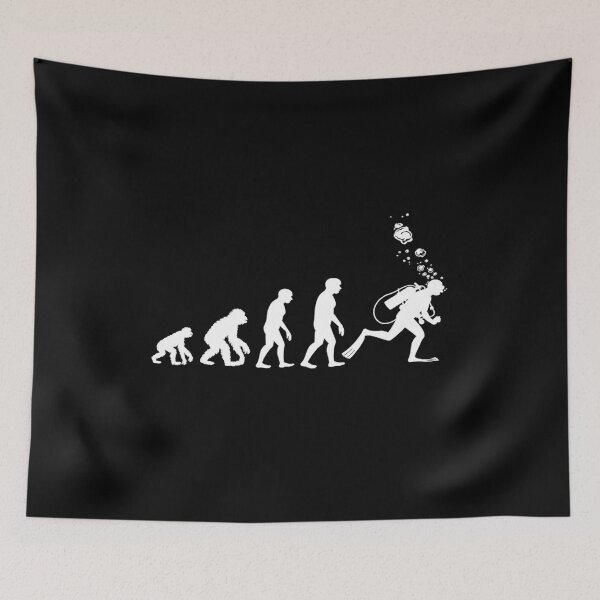Item preview, Diving Evolution Evolution of Man Funny Scuba Dive Ocean designed and sold by LAZAR-EG.