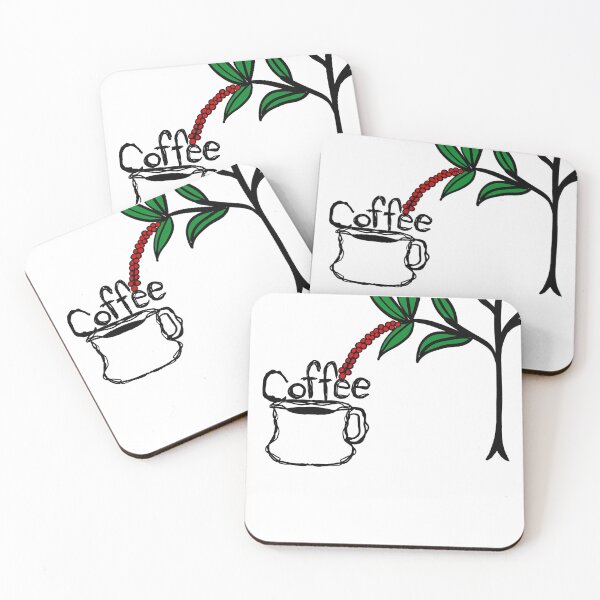 Item preview, Doodle drawing of coffee cup and coffee tree designed and sold by nongsao4.