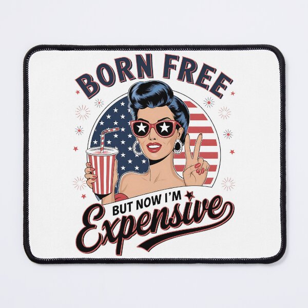 Item preview, Born Free But Now I’m Expensive, Retro Diva USA designed and sold by YubitaLeLe.