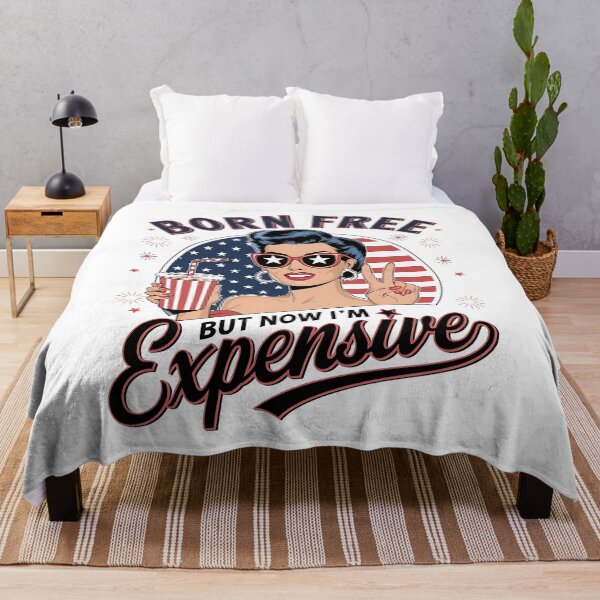 Item preview, Born Free But Now I’m Expensive, Retro Diva USA designed and sold by YubitaLeLe.