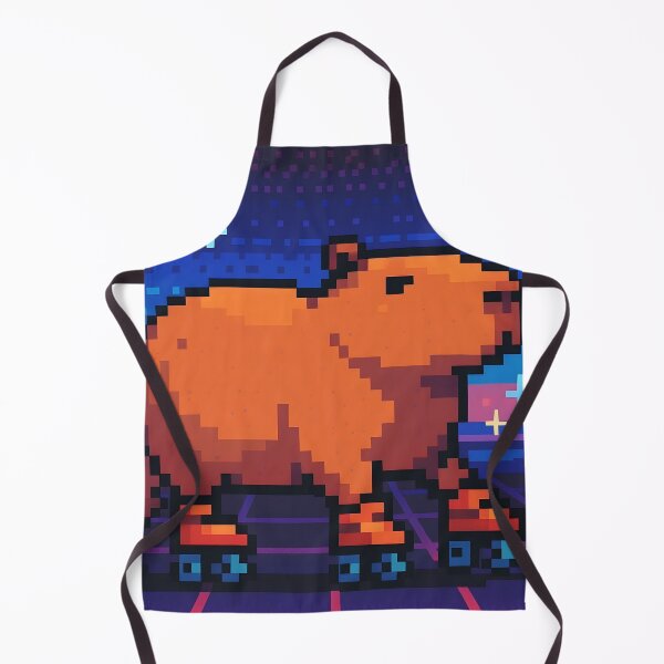 Item preview, Pixel Capybara Skating Through Retro Stars designed and sold by SassyArtistry.
