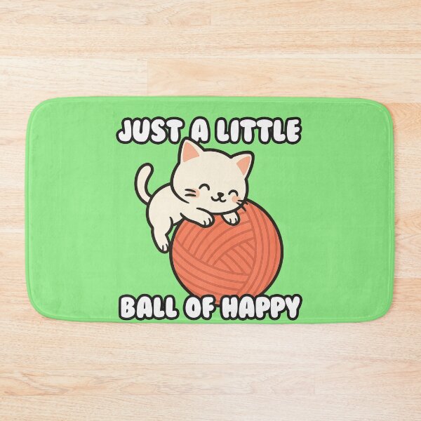 Item preview, Just a Little Ball Of Happy Cat designed and sold by ChromaWears.