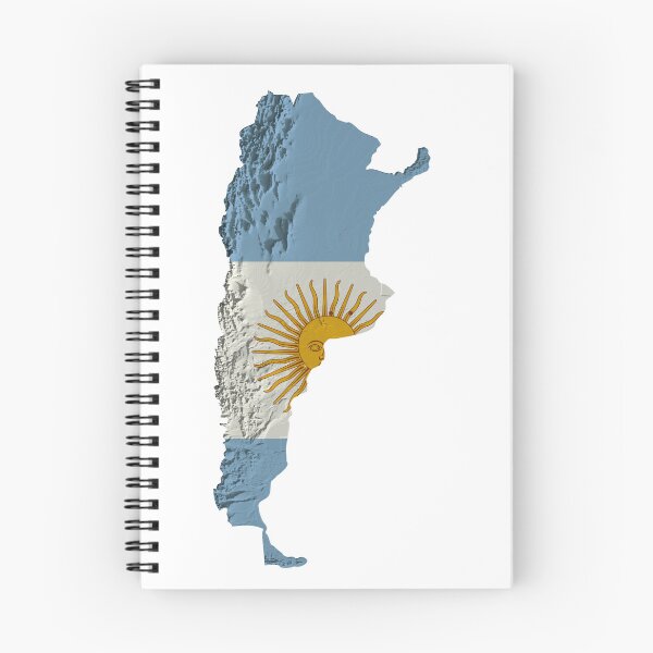 Aperçu de l'œuvre Carte en relief de l'Argentine créée et vendue par Overlaymaps-.
