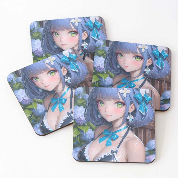 Item preview, Faruzan Genshin Impact Blooming Garden Rain Hydrangea Vibes Anime Girl Waifu Game designed and sold by mildaclairmo.