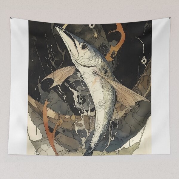 Item preview, Ocean Ink Series No.13: A Minimalist Marine Collection – Premium Watercolor Art designed and sold by HIKARI Creations.