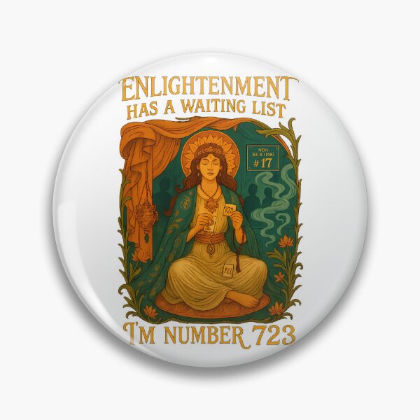 Item preview, Enlightenment  Has A Waiting List. I’m Number 723  Art Nouveau T-Shirt | Humorous Spiritual Journey designed and sold by MySpiritTravels.
