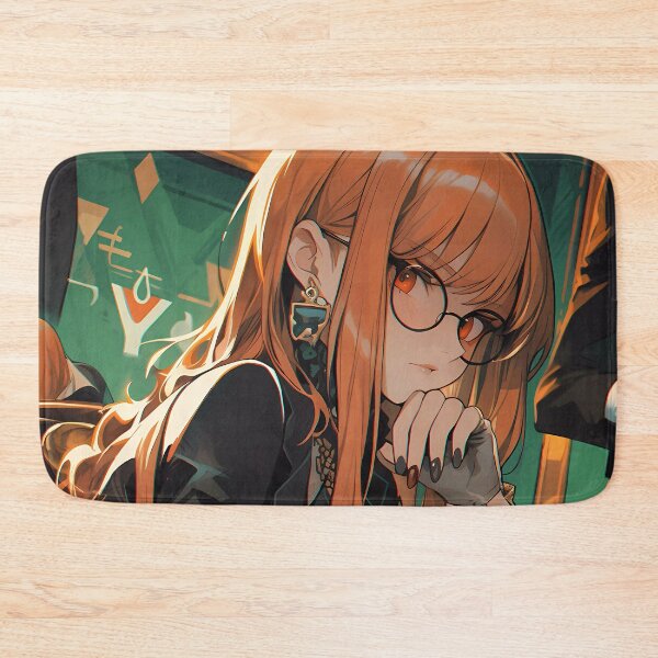 Artikelvorschau, Futaba Sakura Persona 5 Spiel Navi Neon Hacker Portrait entworfen und verkauft von mildaclairmo.