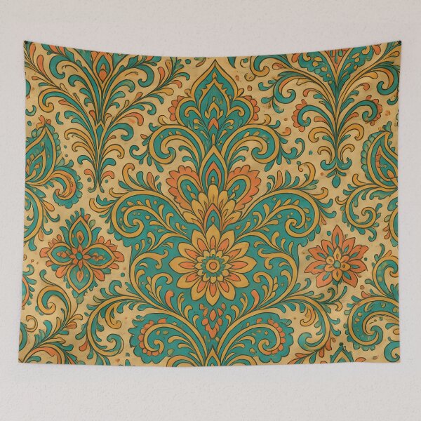 Item preview, Retro Ornamental Damask Pattern designed and sold by SassyArtistry.