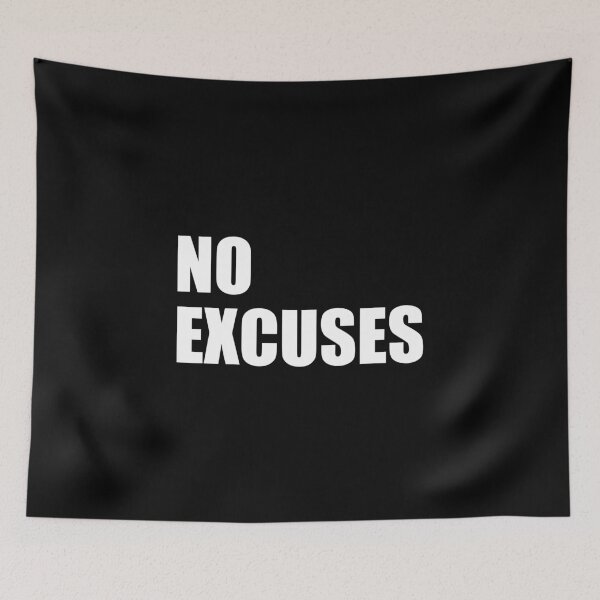 Item preview, No Excuses - Gym Quote designed and sold by maniacfitness.