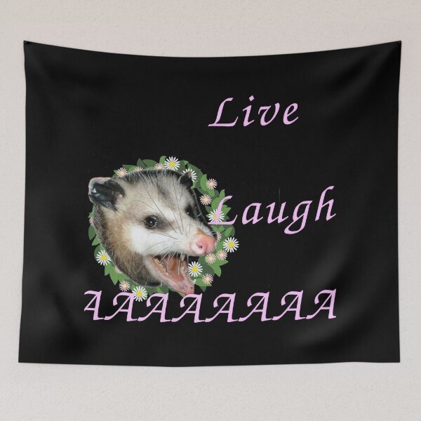 Item preview, live laugh aaaaa - opossum designed and sold by royalblewitup.