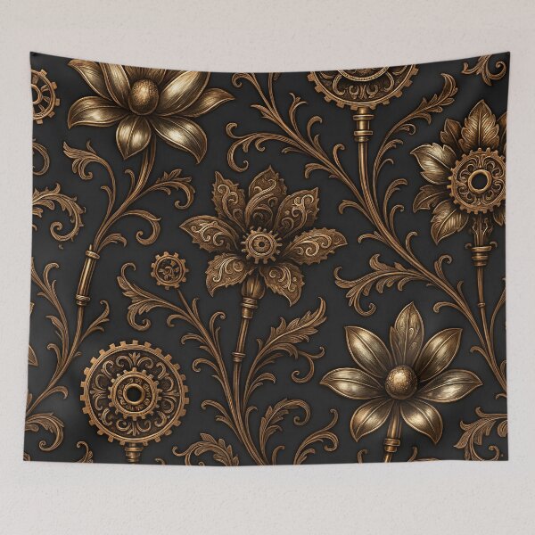 Item preview, Luxury Gold Baroque Floral Pattern designed and sold by SassyArtistry.