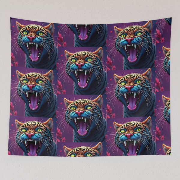 Item preview, Classical Acrylic Paint of the Growing Tiger Roaring designed and sold by Sam-DesignMart.