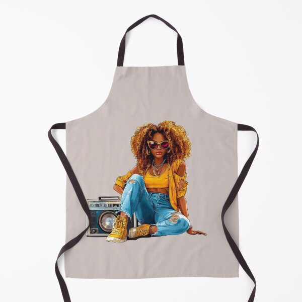 Item preview, Funky Retro Queen with Boombox - Afrocentric Style designed and sold by Myra365Art.