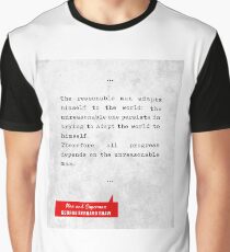 George Bernard Shaw Quotes - Man and Superman - Literary Quotes - Book Lover Gifts - Typewriter Art Graphic T-Shirt