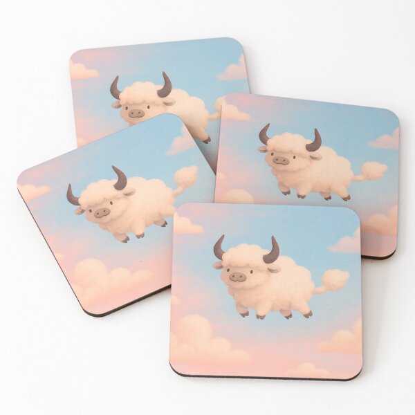 Item preview,  Fluffy Yak Flying Through Cotton Candy Clouds designed and sold by SassyArtistry.