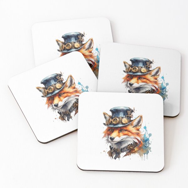 Item preview, A steampunk fox with a hat designed and sold by Rose Design & Photos.