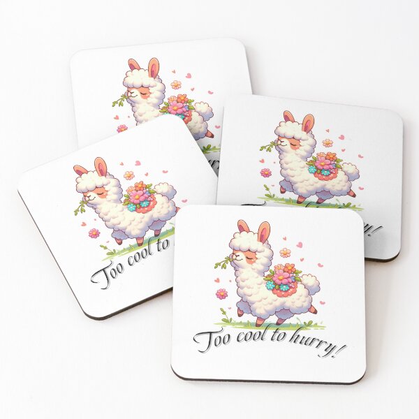 Item preview, Cute Llama –to cool to hurry!-  Chill, Humor & Good Vibes designed and sold by Pasja W Każdym Szkicu!.