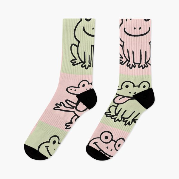Item preview,  Playful Frogs in Pink and Green Grid designed and sold by SassyArtistry.