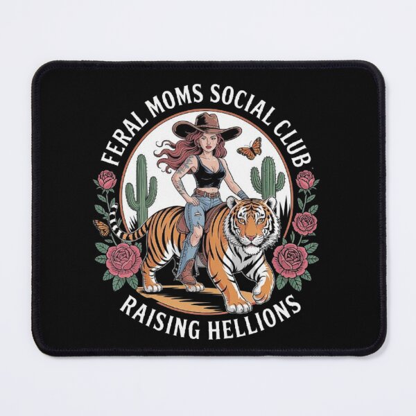Item preview, Feral Moms Social Club – Wild Western Tiger Rider Design designed and sold by love3617.