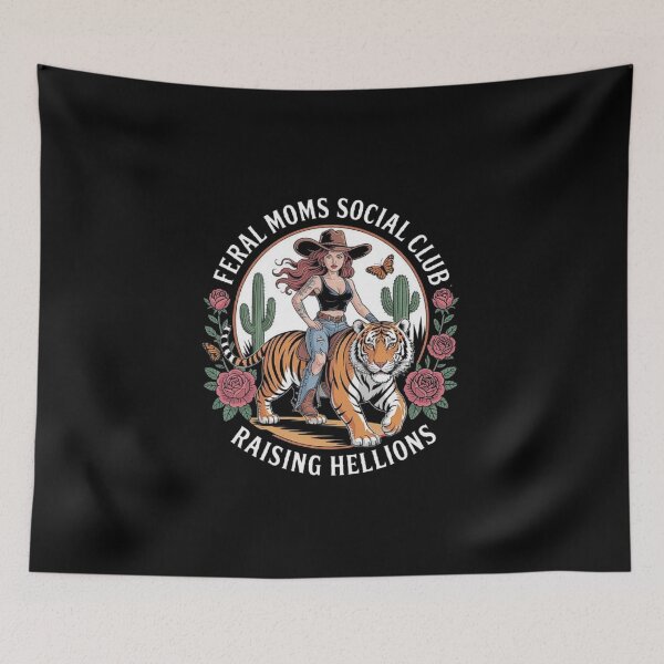 Item preview, Feral Moms Social Club – Wild Western Tiger Rider Design designed and sold by love3617.