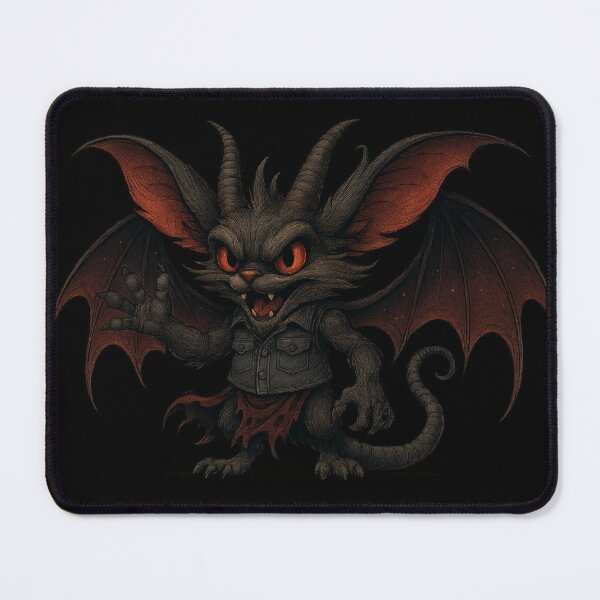Item preview, Creepy Cute Demon Cat Bat Wings Gothic Horror Fantasy Artwork designed and sold by Daagath.