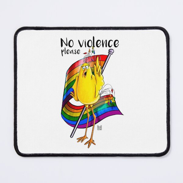 Item preview, PRIDE 2025, Gay Flag Bird, “No Violence” designed and sold by Didakdc.