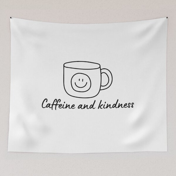 Item preview, Coffee Quote Pun Humor - Caffeine and Kindness designed and sold by holaitssher.