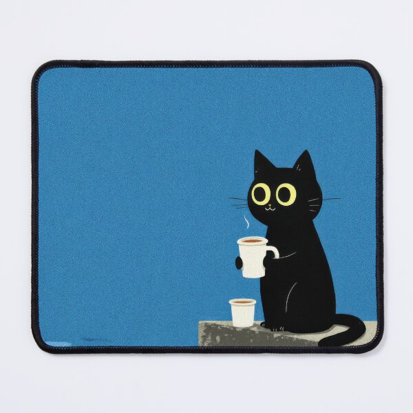 Item preview, Two Coffees, One Cat – Quiet Morning by the Pond designed and sold by Tenalxp.