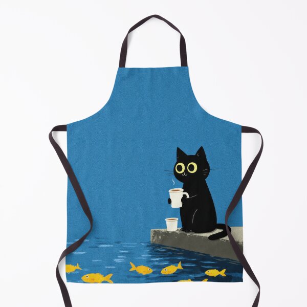 Item preview, Two Coffees, One Cat – Quiet Morning by the Pond designed and sold by Tenalxp.