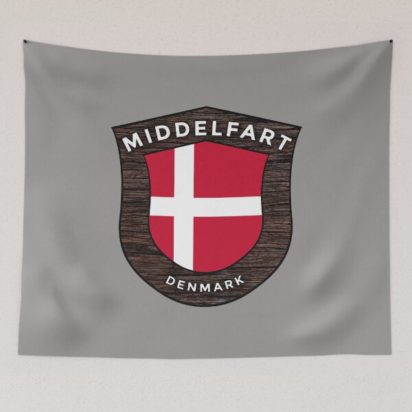 Item preview, Middelfart Denmark Emblem Flag designed and sold by World Designs.