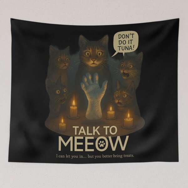 Item preview, "Talk to Meeow" Cat Horror Parody - Bring Treats! designed and sold by vanko-vnc.