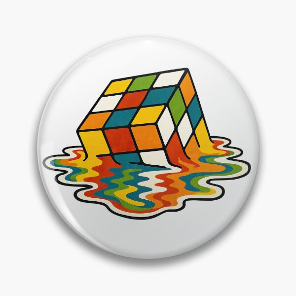 Item preview, Melting Rubik’s Cube - Trippy Retro Puzzle Art designed and sold by ArtfulWeave.