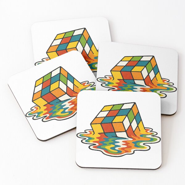 Item preview, Melting Rubik’s Cube - Trippy Retro Puzzle Art designed and sold by ArtfulWeave.