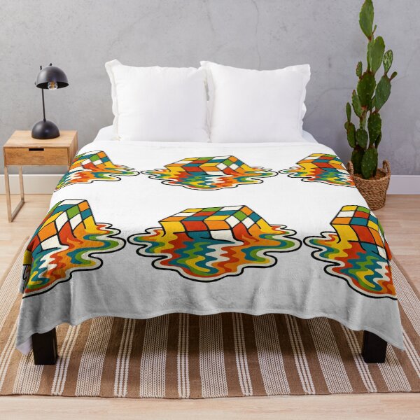 Item preview, Melting Rubik’s Cube - Trippy Retro Puzzle Art designed and sold by ArtfulWeave.