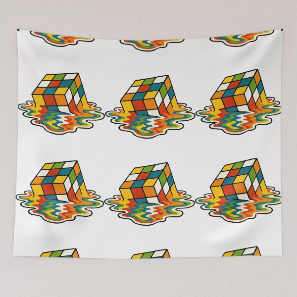 Item preview, Melting Rubik’s Cube - Trippy Retro Puzzle Art designed and sold by ArtfulWeave.