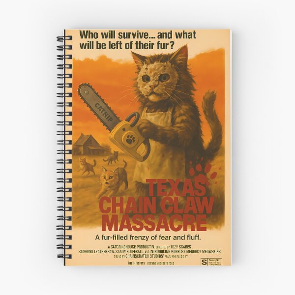 Item preview, "Texas Chain Claw Massacre" Cat Horror Parody - Fur-Filled Frenzy! designed and sold by vanko-vnc.