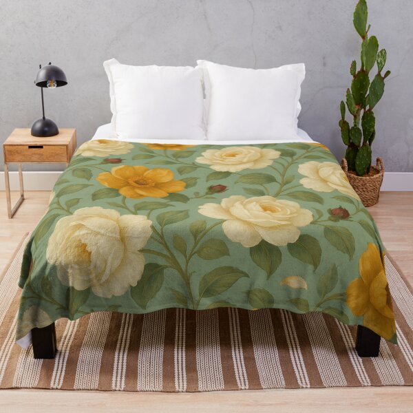 Item preview, Ivory Gold Tapestry – Seamless Floral Classic designed and sold by windylize.