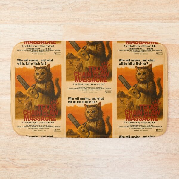 Item preview, "Texas Chain Claw Massacre" Cat Horror Parody - Fur-Filled Frenzy! designed and sold by vanko-vnc.