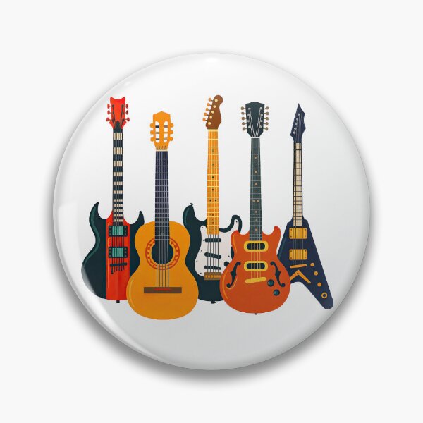 Item preview, Guitar Collection Art - Vintage and Electric Instrument Design designed and sold by ArtfulWeave.