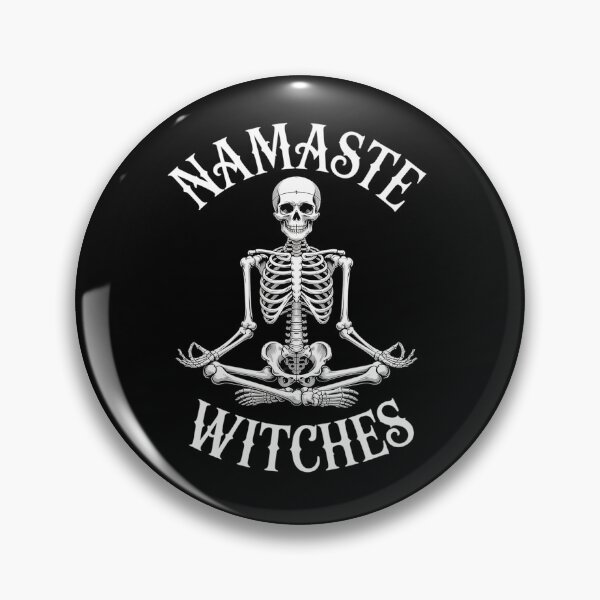 Item preview, Distressed Halloween Yoga Skeleton Namaste Witches designed and sold by WindowStone.