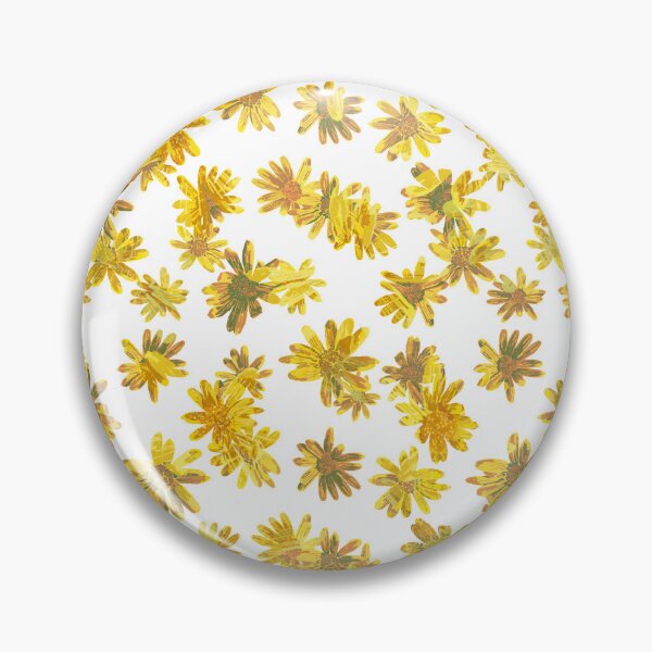 Item preview, Golden Daisies Floral Pattern – Oil Pastel Textured Flower Design for Home Decor & Apparel designed and sold by Millefolia Design .