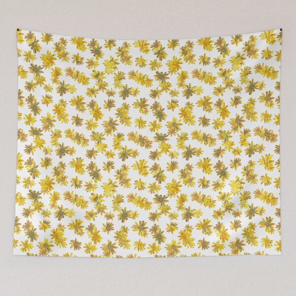 Item preview, Golden Daisies Floral Pattern – Oil Pastel Textured Flower Design for Home Decor & Apparel designed and sold by Millefolia Design .