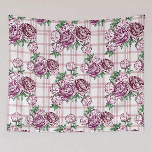 Item preview, Peonie Chicky check designed and sold by lime-pine design.
